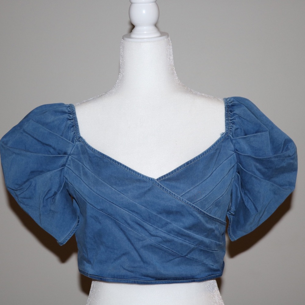 Cropped jean top
